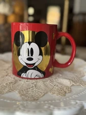 Large Mickey Mouse Red Walt Disney Coffee Hot Cocoa Mug