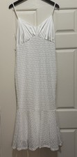 SHEIN MOD Summer Party Dress White Night Plus Size Spaghetti Strap