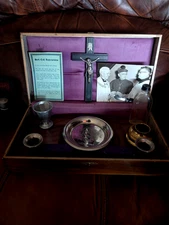 Vintage Sick Call/Last Rites Box - Home Call Kit for Illness/Death