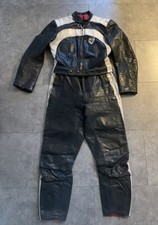 Harro Lederkombi "MONZA" (Damen), Gr. 36/38, zweiteilig, schwarz/weiß, gebraucht