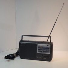 Sony ICF-36 AM FM Weather TV Band Portable Radio AC Battery Tested Works