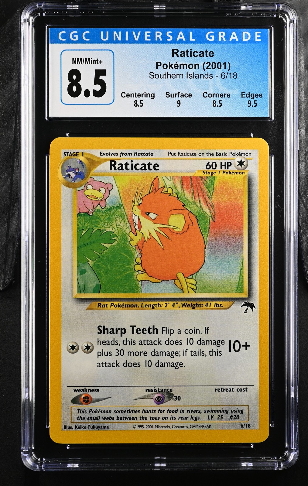 CGC 8.5 Pokemon TCG 2001 Southern Islands #6/18 Raticate