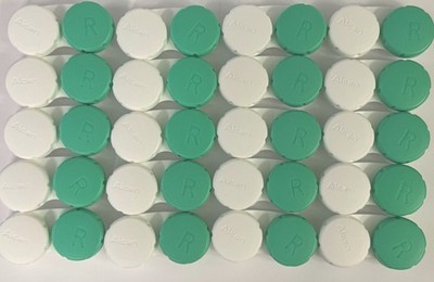Alcon Contact Lens Cases Lot of 20 NEW R/L Marked Travel Storage   Qty 3