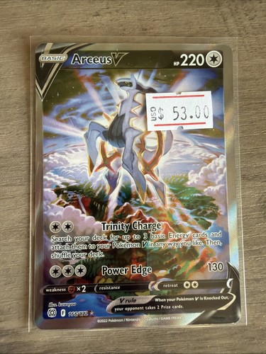 Pokemon TCG Arceus V 166/172 SWSH09 Brilliant Stars Alt Ultra Rare Holo