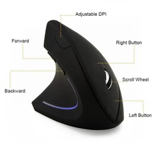 Left Handed Wireless Vertical Mouse Left Hand Comfort Rechargeable