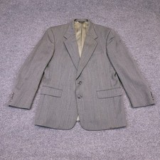 Austin Reed London England Blazer 42R 2 Button Gray Sport Coat Flaws