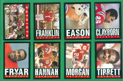 1985 Patriots Roster 1985 TOPPS NEW ENGLAND PATRIOTS TEAM SET NM/MT AFC CHAMPIONS FRYAR RC ...
