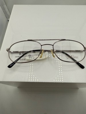 Via Milano Padre Gunmetal Big Man Extended Fit Eyeglass Frames 56 19 145