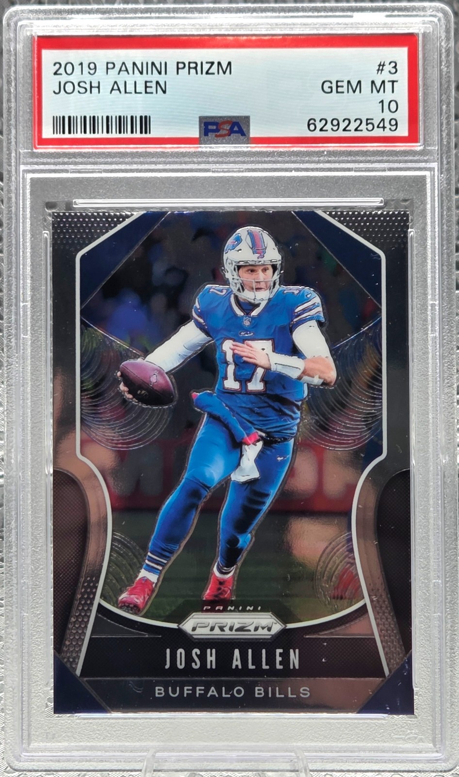 2020 Prizm Bills Star ~ JOSH ALLEN Football Card PSA 10 GEM MINT