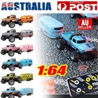Mini RC Monster Truck USB C Rechargeable Underflow with Trailer 1:64 Scale Alloy