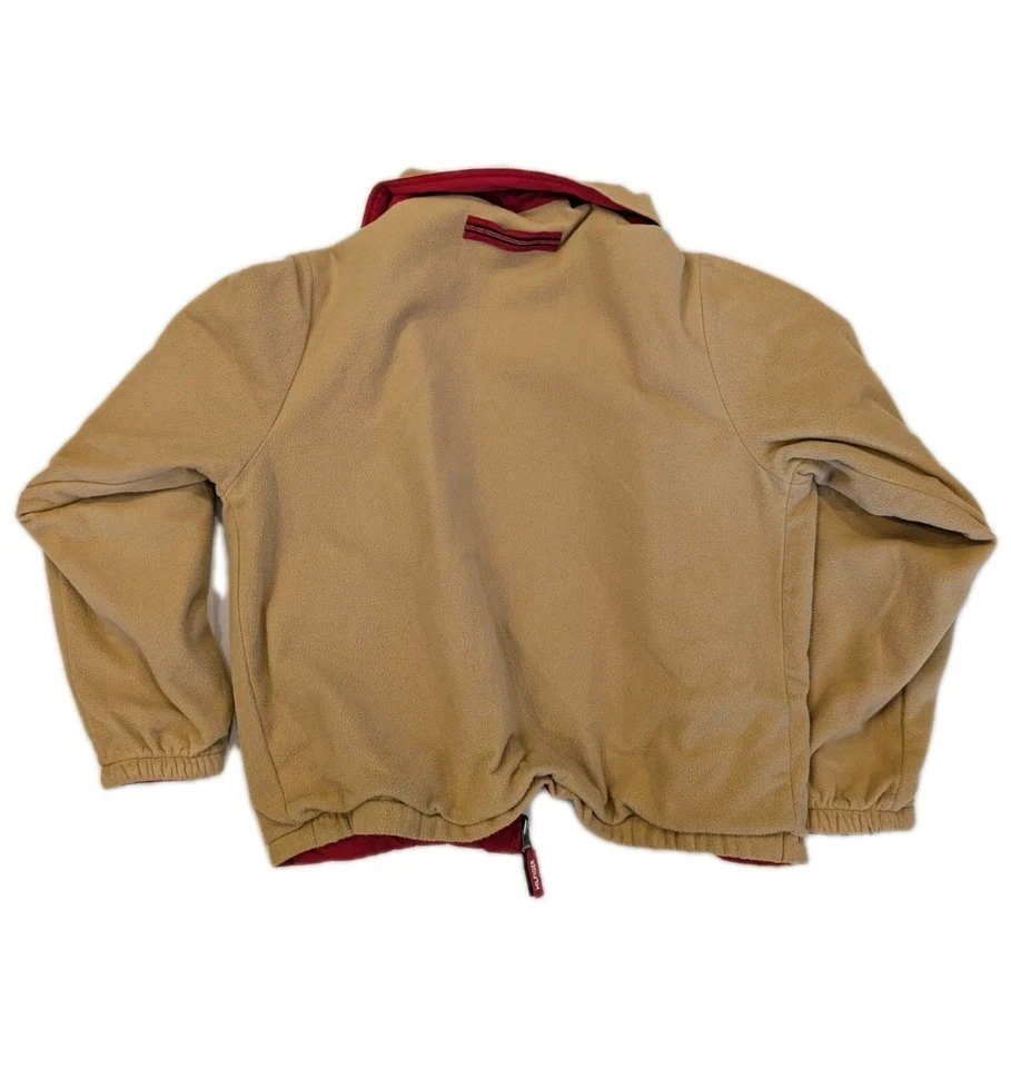 Abrigo Chaqueta Reversible Tommy Hilfiger De Colección Color Sólido Rojo Bombardero Vellón M/L Foto 4 de 4