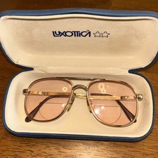 Luxottica Aviator Navigator Eyeglasses Frames 56-15 W/ Pink Lenses OG-Z87 Rx