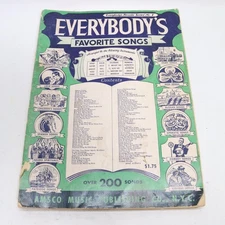 Everybody's Favorite Songs Piano Voice Songbook 1933 AMSCO Music