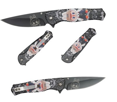 8  Labubu Cute 3-D Printed Graphic Spring Assisted Pocket Knife w/ Clip
