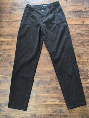 Vintage Guess Jeans USA Made Black Denim Size 32x34 90s Y2K Triangle Logo