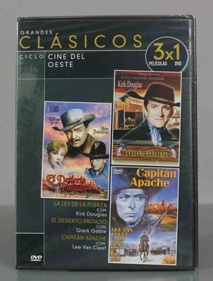 DVD. LA LEY DE LA FUERZA. EL DESIERTO PINTADO. CAPITÁN APACHE. PR