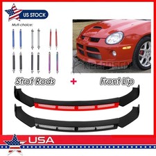 For Dodge Neon Srt Front Bumper Lip Splitter Spoiler Body Kit Parts Strut Rods