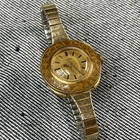 Vintage 1974 Timex Manual Wind 28mm Women's Watch, Rare Enamel Bezel, Runs