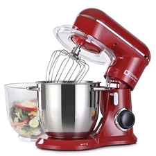 Kitchen in the box 10 Speeds Stand Mixer with 4.5QT+5QT Two Bowls 450W Electric