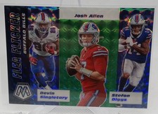 2020 Panini Mosaic - Flea Flicker Josh Allen,  Diggs, Singletary Green Prizm