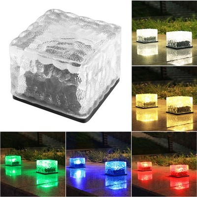 Solar Brick Lights Outdoor Waterproof Garden Ground Walkway Patio Pathway Lamps