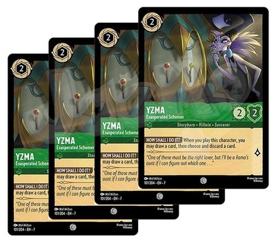 Disney Lorcana Yzma - Exasperated Schemer x 4 - Archazia's Island NM - Free  Card | eBay