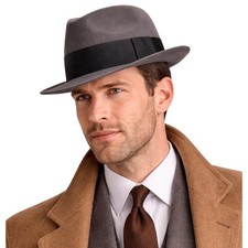 VTG 1950s Mallory  The Ridgewood  Sam Snead Gray Fur Felt Fedora 7 1/4 w/ Box