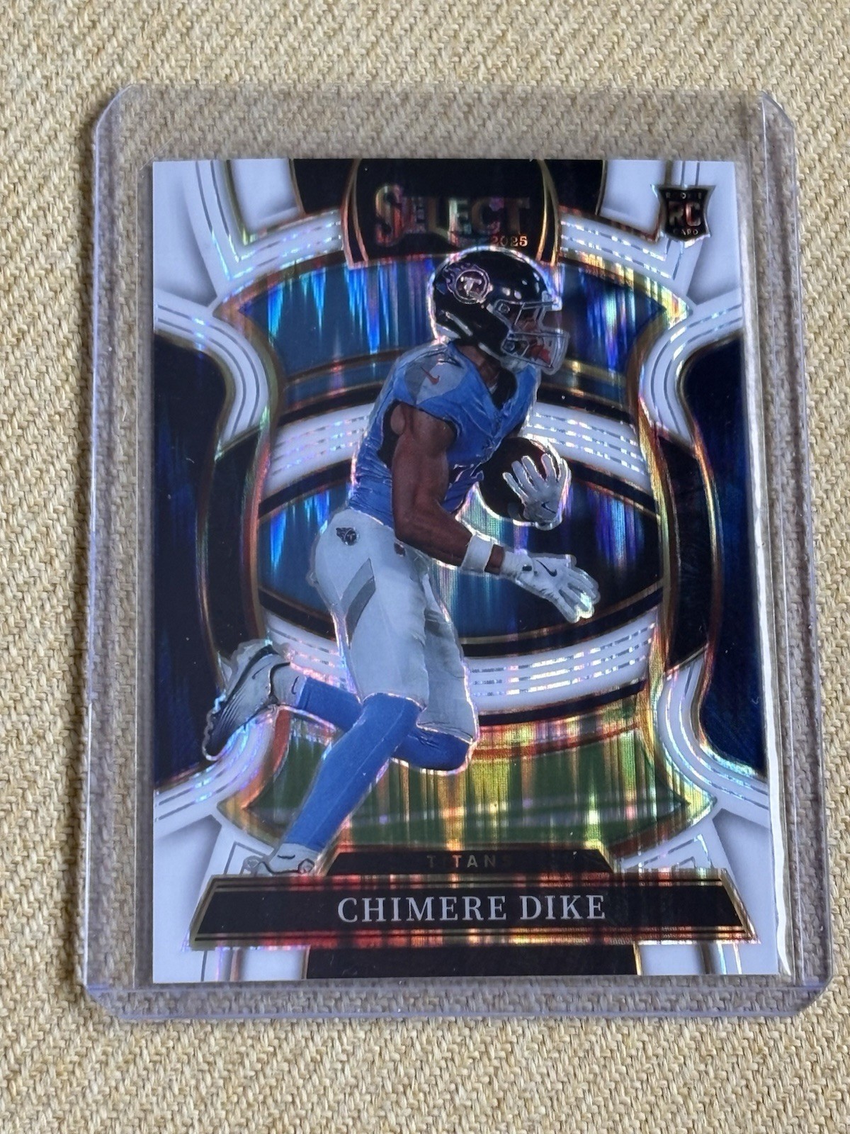 2025 Panini Select - Concourse Chimere Dike /799 #27 WHITE Shock Prizm-Titans