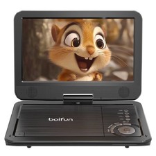 BOIFUN 5Hour Battery Portable DVD Player with 10.5" HD Swivel Screen Region Free