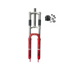 Bike Suspension Fork 26" and 1 1/8" Headset Combo,Disc Brake,Red,Bike Fork/Bi...