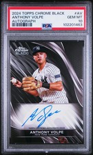 2024 Topps Chrome Black Autographs Anthony Volpe #AV PSA 10