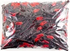 ZOOM LIL CRITTER CRAW 100 PACK BULK 3" 014-129 BLACK RED/RED CLAW DM1423