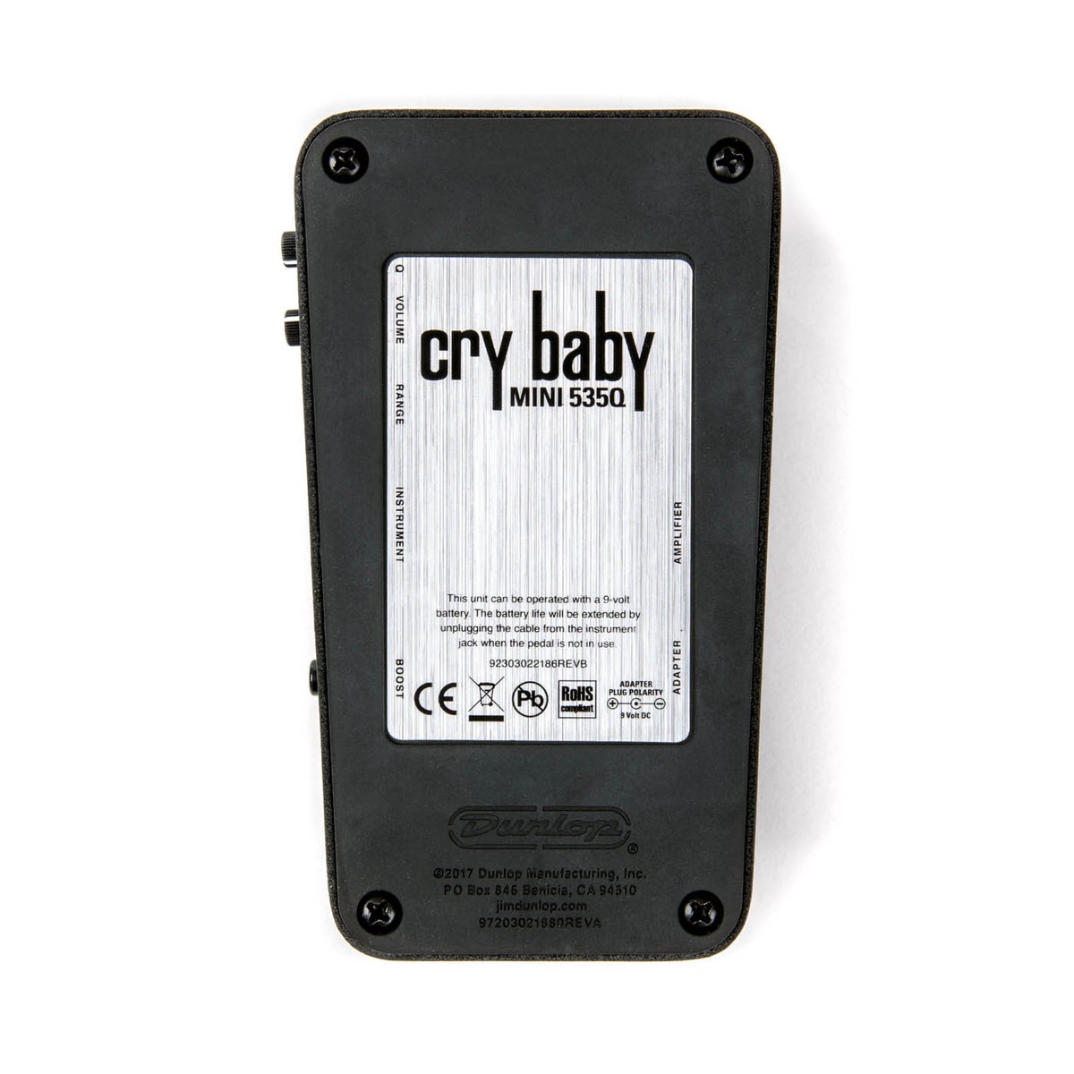 Jim Dunlop Cry Baby Mini 535Q Wah Pedal CBM535Q Half Size (FENDER