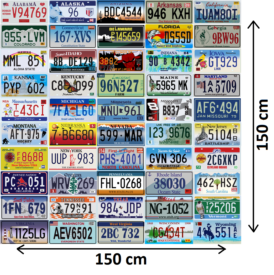 Set of 50 USA License Plates ***ALL 50 US STATES INCLUDED*** - Home ...