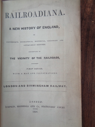 1838 RAILROADIANA NEW HISTORY OF ENGLAND LONDON & BIRMINGHAM RAILWAY MAP WATFORD - Picture 3 of 15
