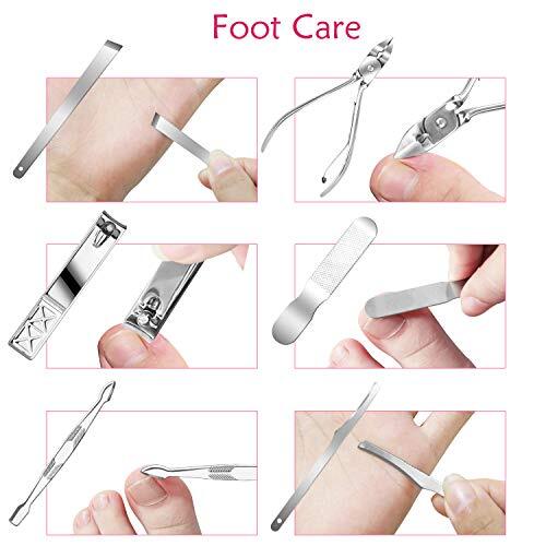 Juego de cortaúñas de 18 piezas Kit de manicura y pedicura Cuido de uñas - Imagen 6 de 8