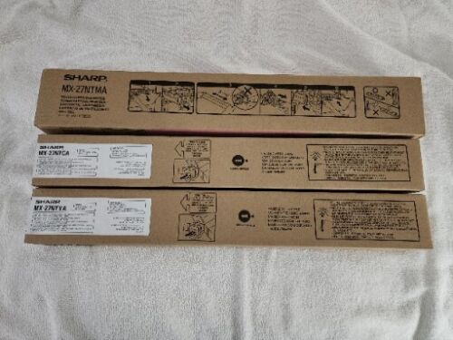 Sharp OEM Genuine Cyan/Magenta/Yellow MX-27NTCA/MX-27NTMA/MX-27NTYA New Toner