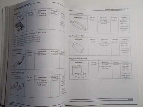 2003 SATURN SPECIAL TOOLS ALL SATURN MODELS SERVICE MANUAL SV32003TOOL - Picture 9 of 9