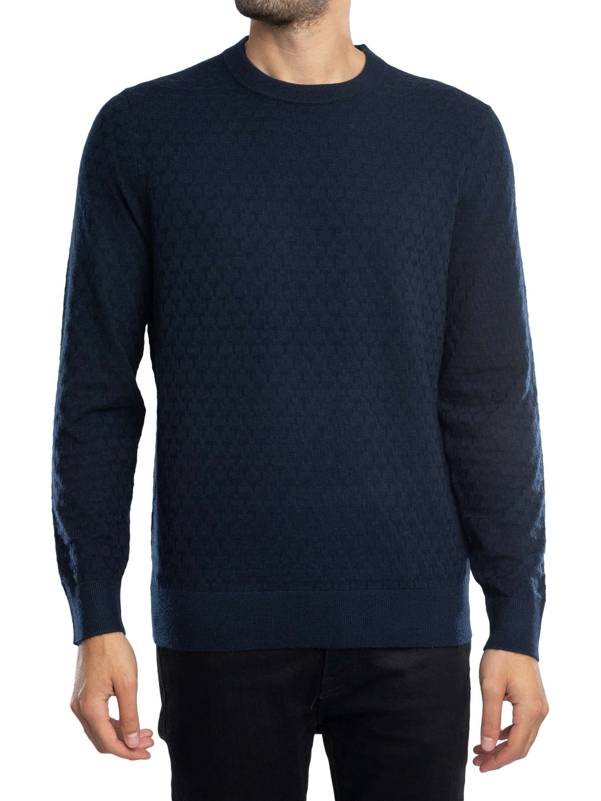 Мужской трикотаж Ted Baker Stitch Crew синий 6690₽