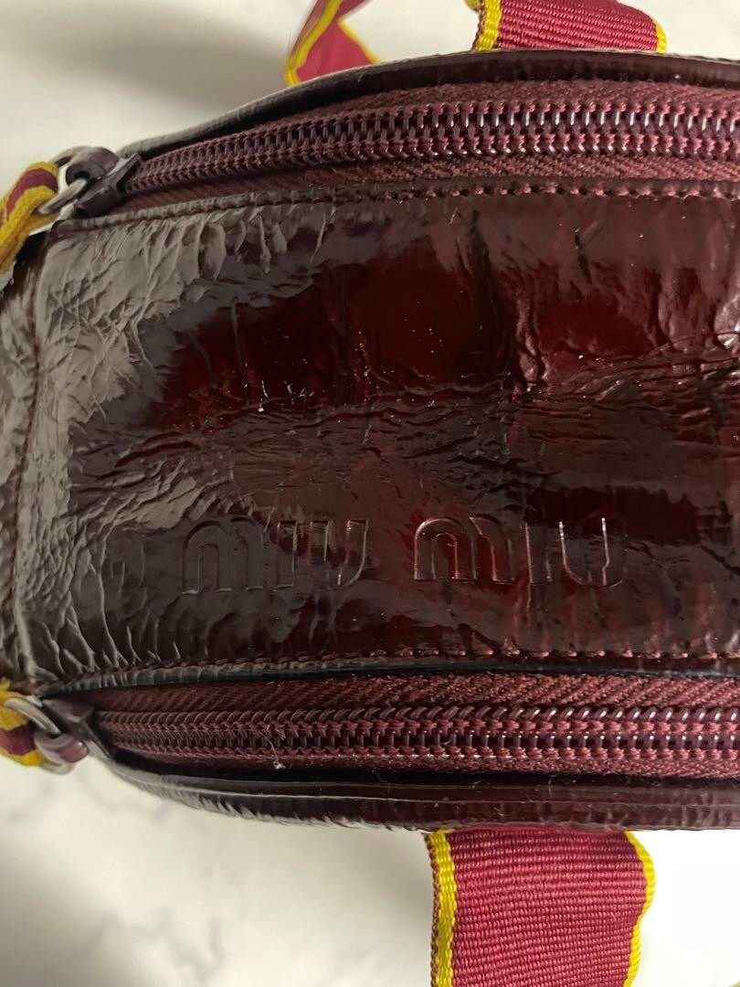 MIU MIU Archive 2000SS Patent Leather Bag Wine Red | eBay
