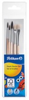 Pelikan 718163 - Pinsel Starterset (3 Haarpinsel, 2 Borstenpinsel) Malpinsel