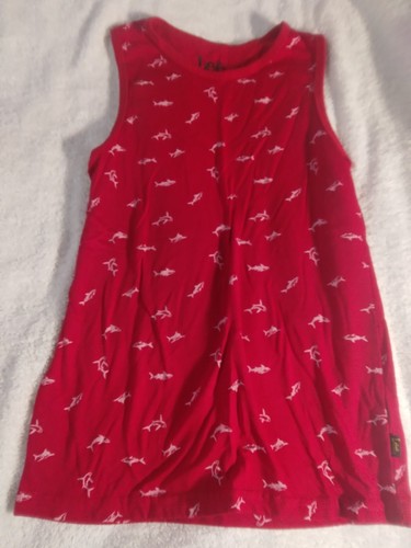Boys Small Lee Red Shark Tank Top