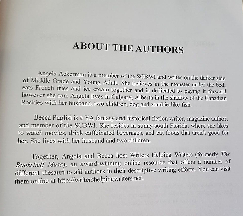 The Emotion Thesaurus a Writer's Guide to Character Expression