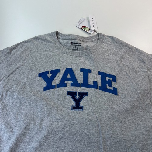 NEW NWT Champion Yale Bulldogs Shirt Adult Extra Large XL Gray Crew Neck NCAA - Picture 2 of 7