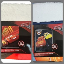 Silk Touch Sherpa Throw Borrego Lightning Mc Queen Different Design Cars