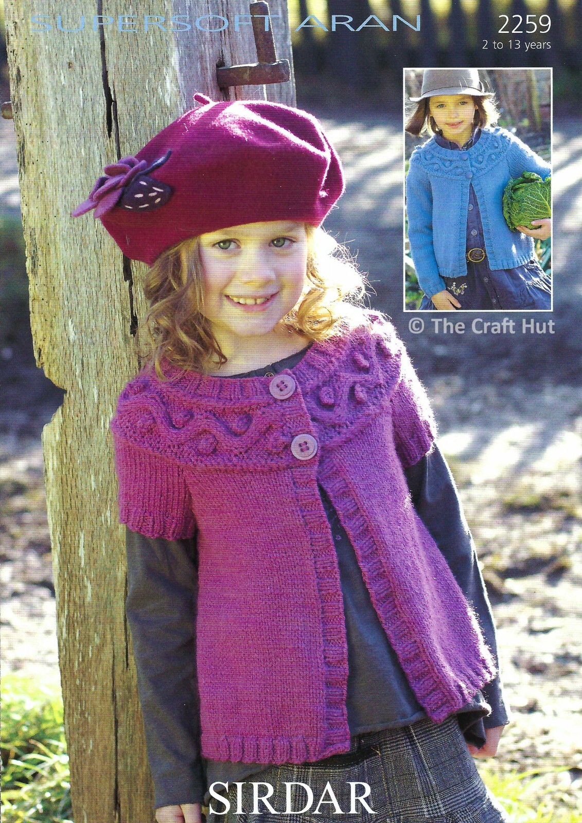 Hand Knitting PATTERN ONLY Sirdar Aran Children's Cardigans 2-13 Years 2259 New