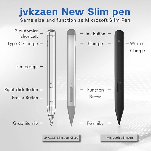 Slim Pen 2 for Microsoft Surface with 4096 Pressure Eraser & Right-Click Palm... - Picture 3 of 8