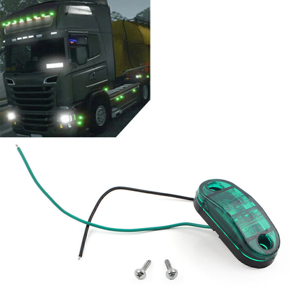 2 LED Side Marker Light Trailer Identification Lamp For Truck Trailer RV SUV etc