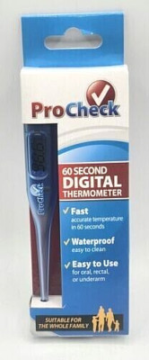 ProCheck 60 Second Digital Thermometer For Fast and Accurate Temperature NEW