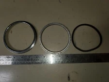 Harley Davidson Panhead Speedometer Outer Bezel, Gasket, and Inner Bezel